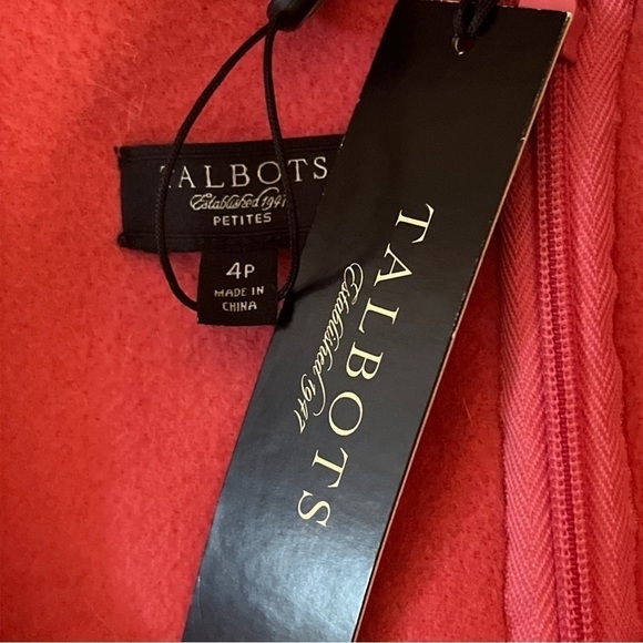 Talbot’s $199 Salmon NWT Wool Women Sz 4P Petites Dress Sleeveless - Picture 5 of 8